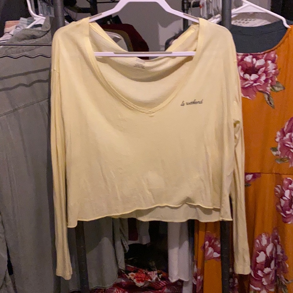 Pink yellow Crop Top